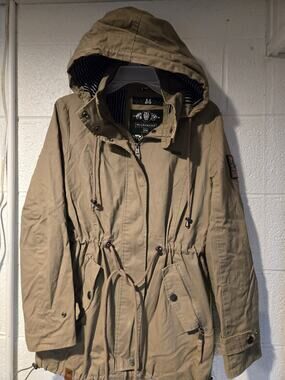 Marikoo Tan Jacket Womens Size L Used Good Condition